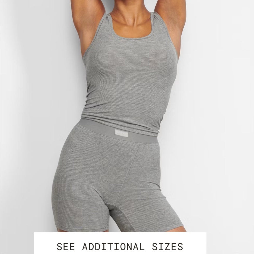 SKIMS Soft Lounge grey tank and boxers- Size small